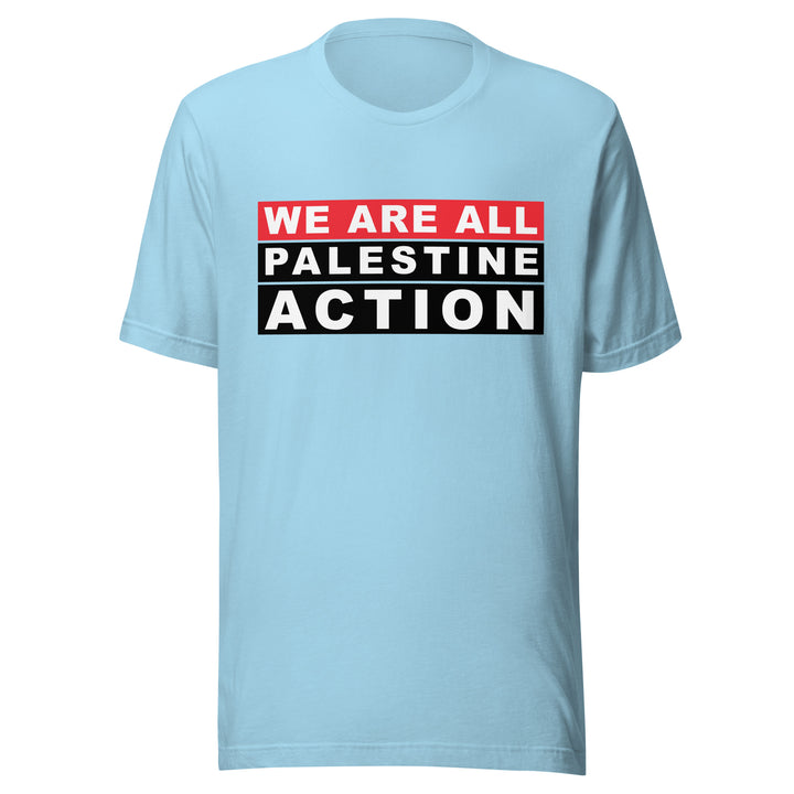We Are All Palestine Action - Men’s T-Shirt, T Shirt Ocean Blue