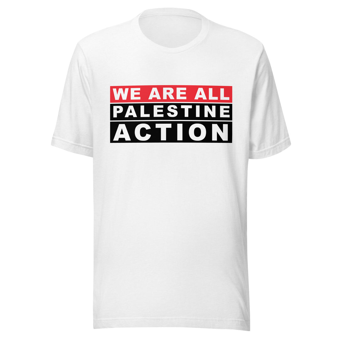 We Are All Palestine Action - Men’s T-Shirt, T Shirt Solid White Blend
