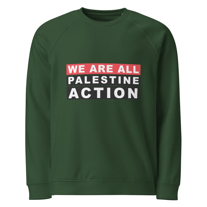 We Are All Palestine Action - Women’s Organic Raglan Sweatshirt, Green
