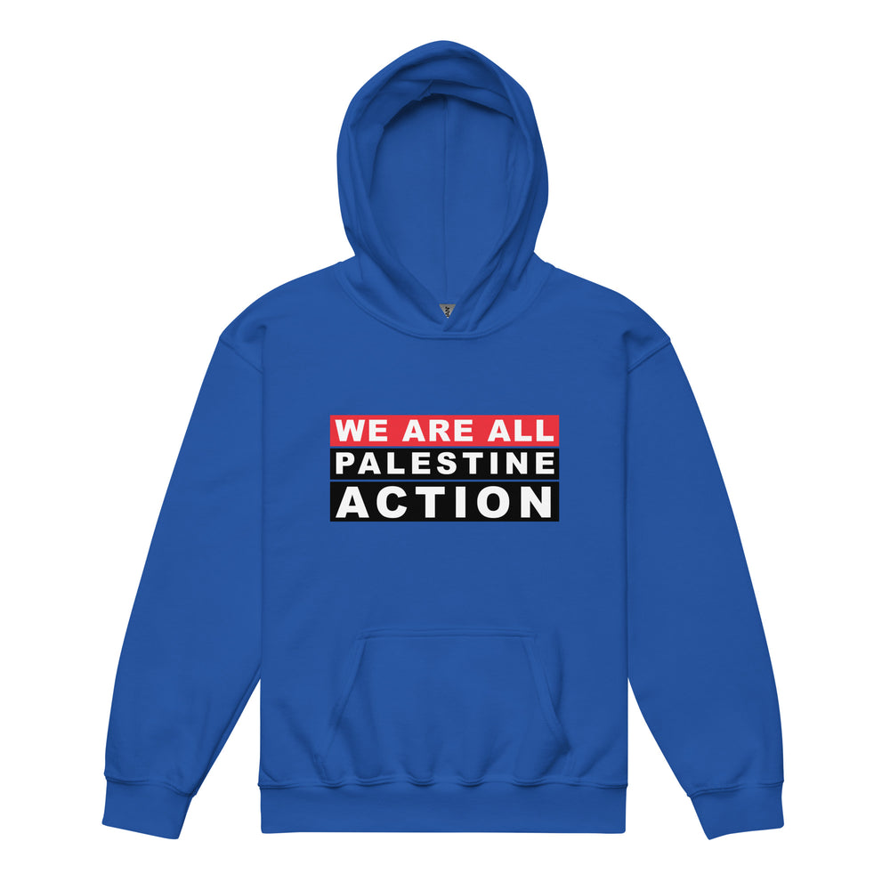 We Are All Palestine Action - Youth Heavy Blend Hoodie, Royal