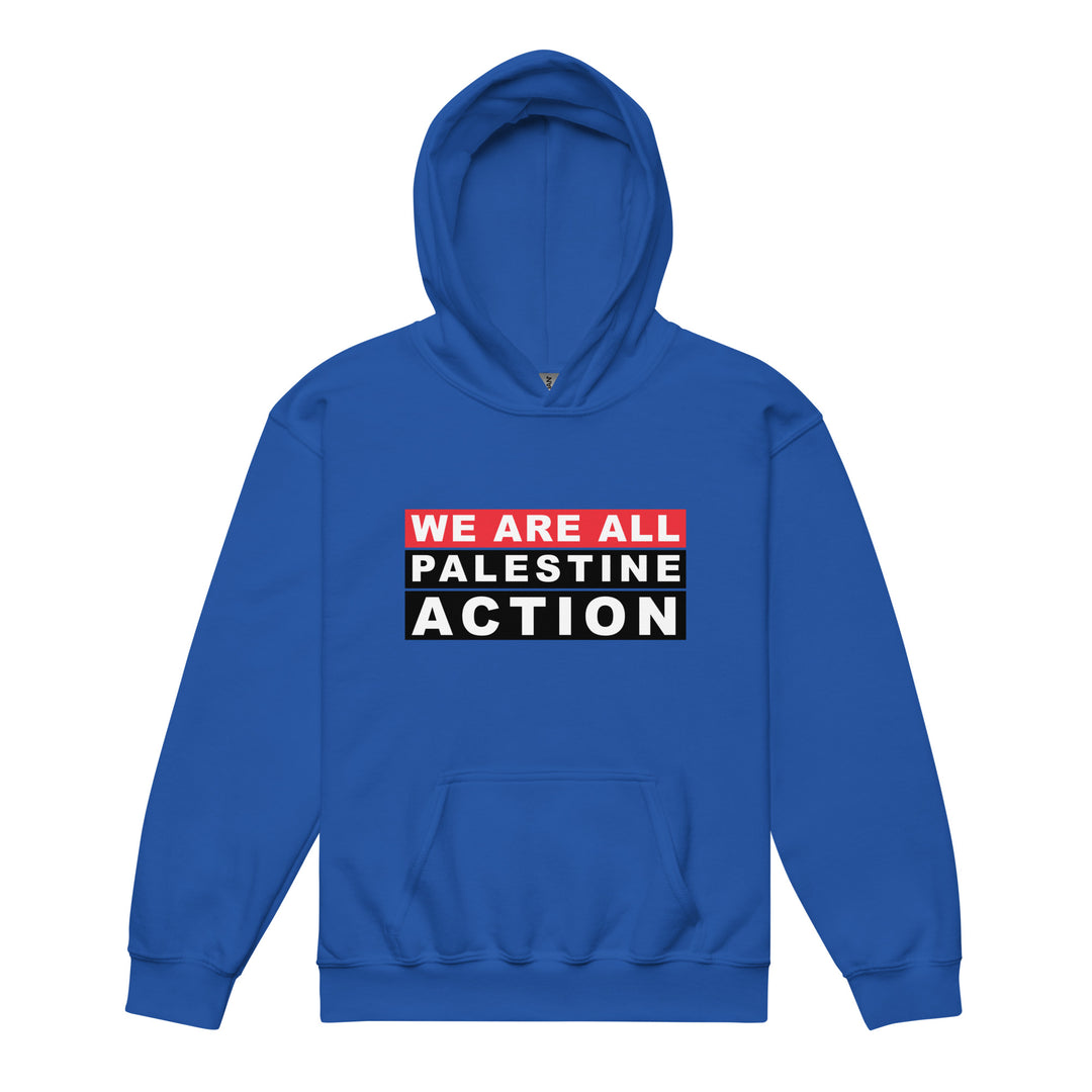 We Are All Palestine Action - Youth Heavy Blend Hoodie, Royal