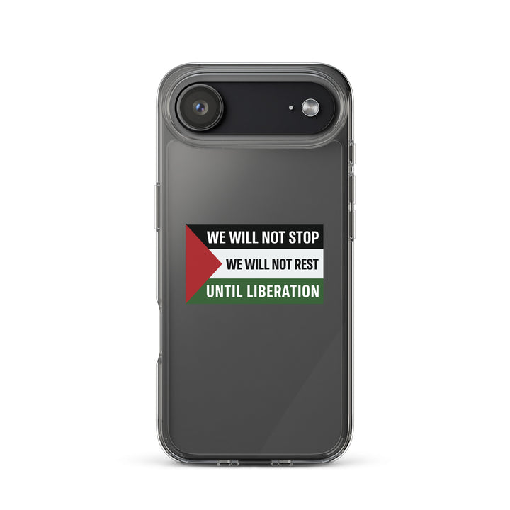 We Will Not Stop - Clear Case for iPhone®, iPhone iPhone 17 Air Case On Phone