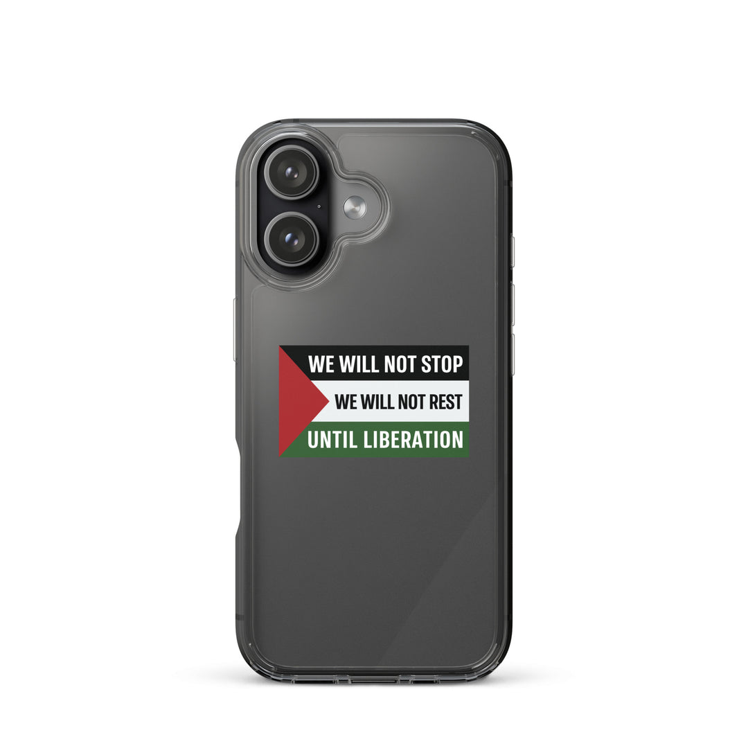 We Will Not Stop - Clear Case for iPhone®, iPhone iPhone 17 Case On Phone