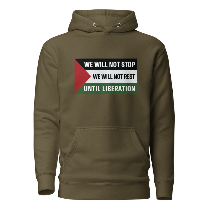 We Will Not Stop - Men Hoodie, Cotton Heritage M2580 I Unisex Premium Pullover Hoodie Military Green