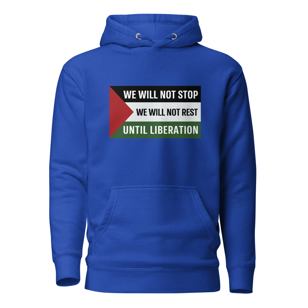 We Will Not Stop - Men Hoodie, Cotton Heritage M2580 I Unisex Premium Pullover Hoodie Team Royal