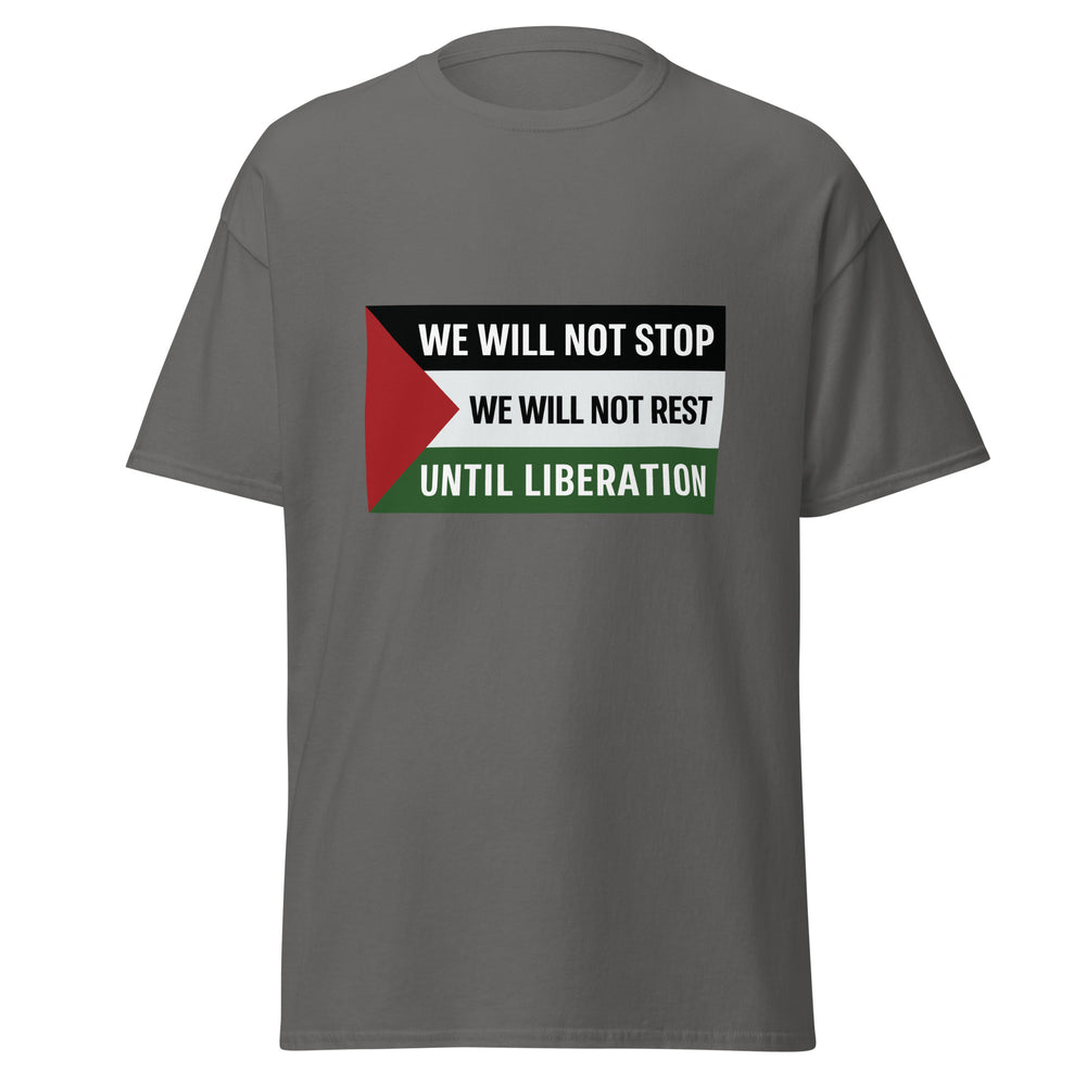 We Will Not Stop - Men’s Classic Tee, Charcoal