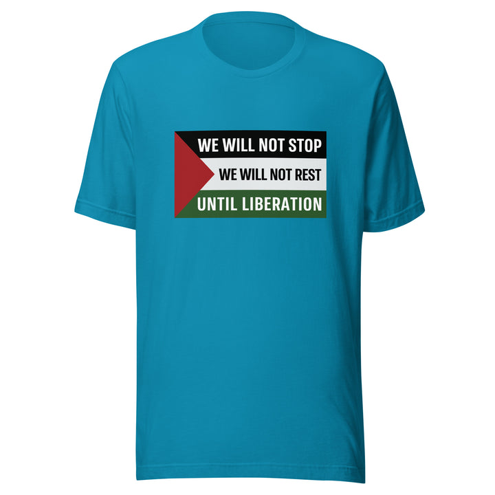 We Will Not Stop - Men’s T-Shirt, T Shirt Aqua