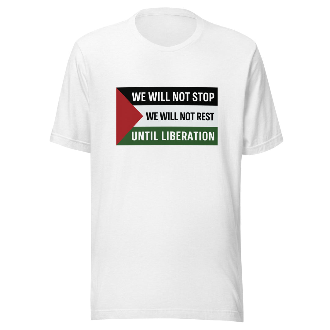 We Will Not Stop - Men’s T-Shirt, T Shirt Solid White Blend
