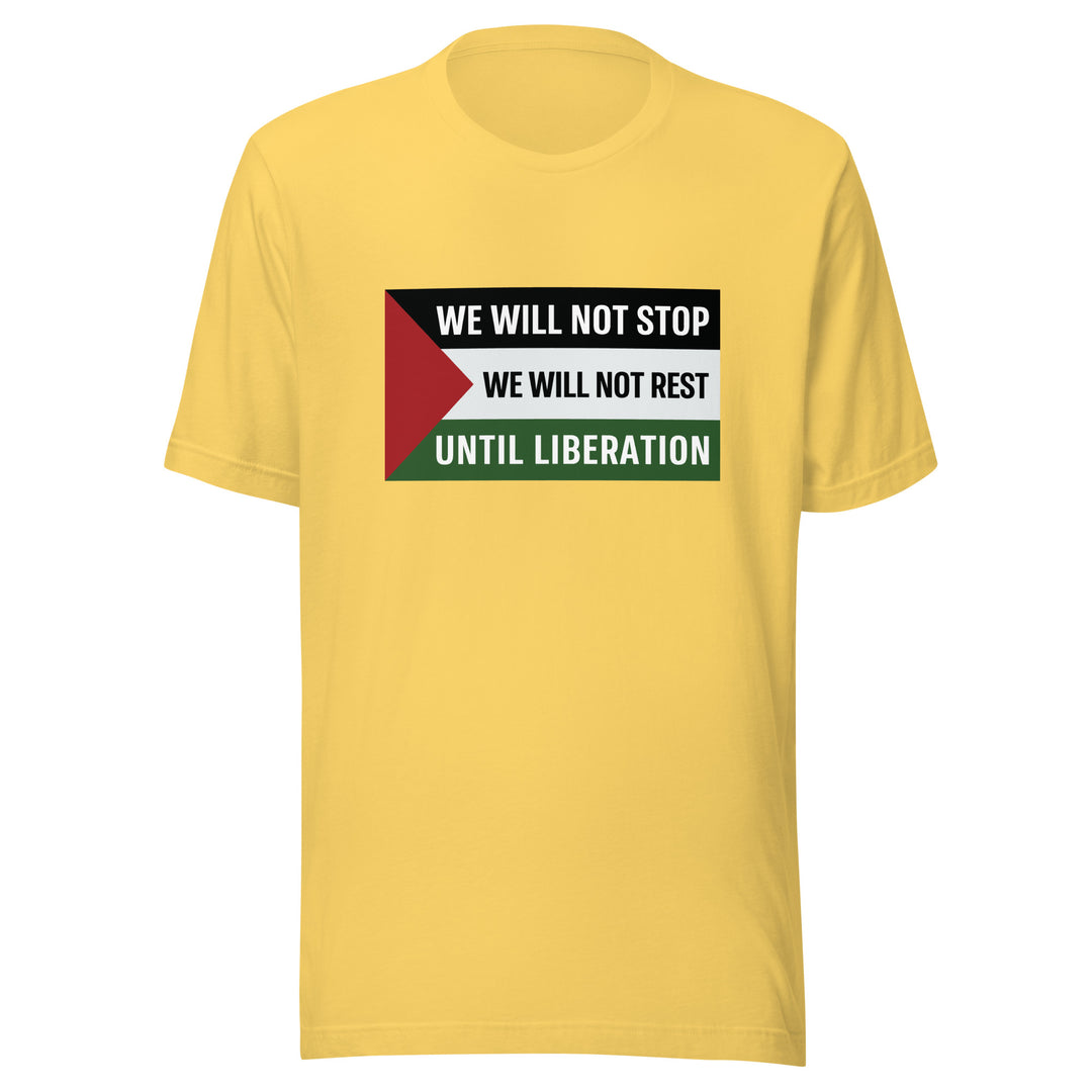 We Will Not Stop - Men’s T-Shirt, T Shirt Yellow