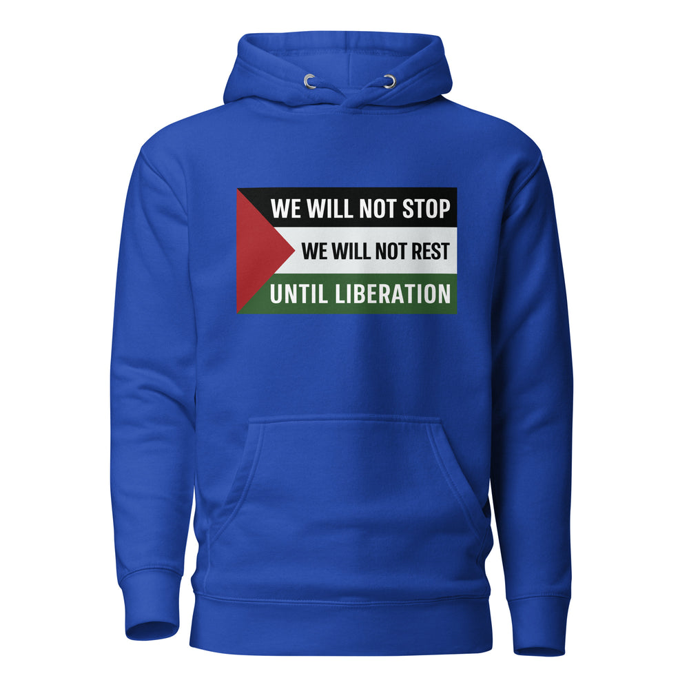 We Will Not Stop - Women Hoodie, Cotton Heritage M2580 I Unisex Premium Pullover Hoodie Team Royal