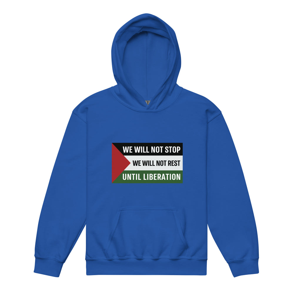 We Will Not Stop - Youth Heavy Blend Hoodie, Royal