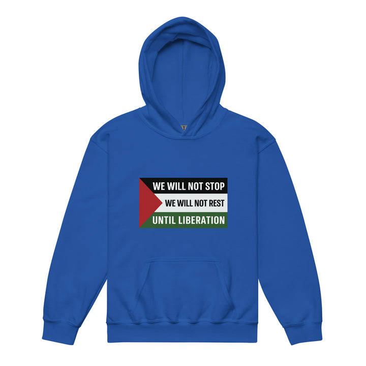 We Will Not Stop - Youth Heavy Blend Hoodie, Royal