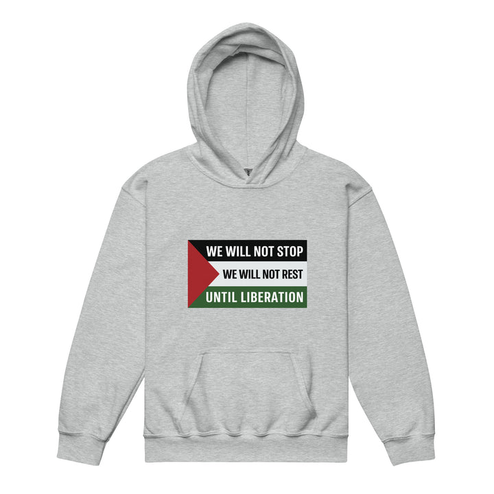 We Will Not Stop - Youth Heavy Blend Hoodie, Sport Grey