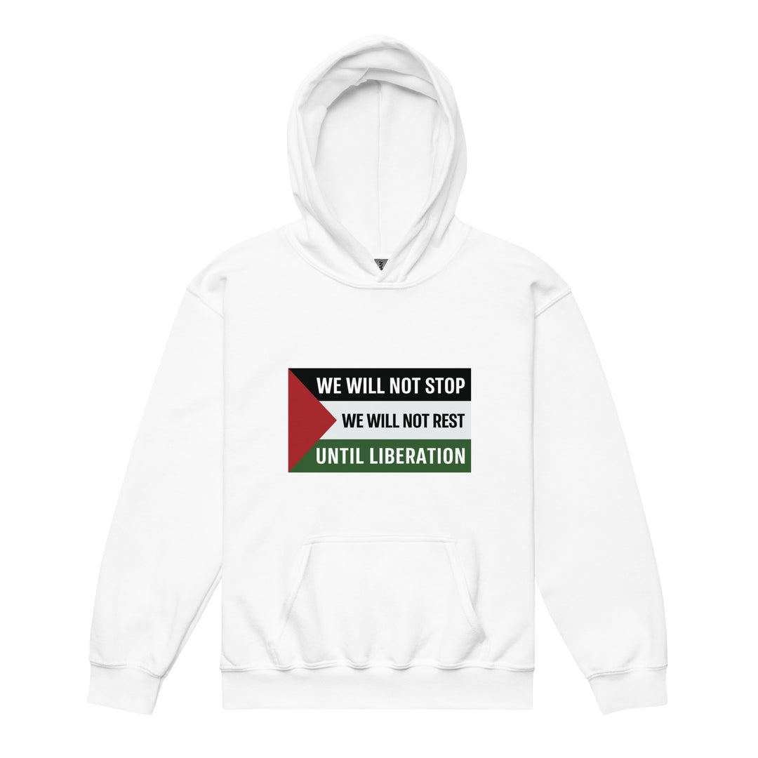 We Will Not Stop - Youth Heavy Blend Hoodie, White