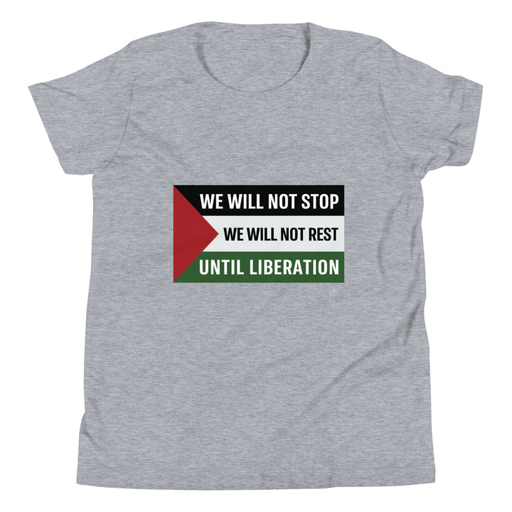 We Will Not Stop - Youth Short Sleeve T-Shirt, Heather