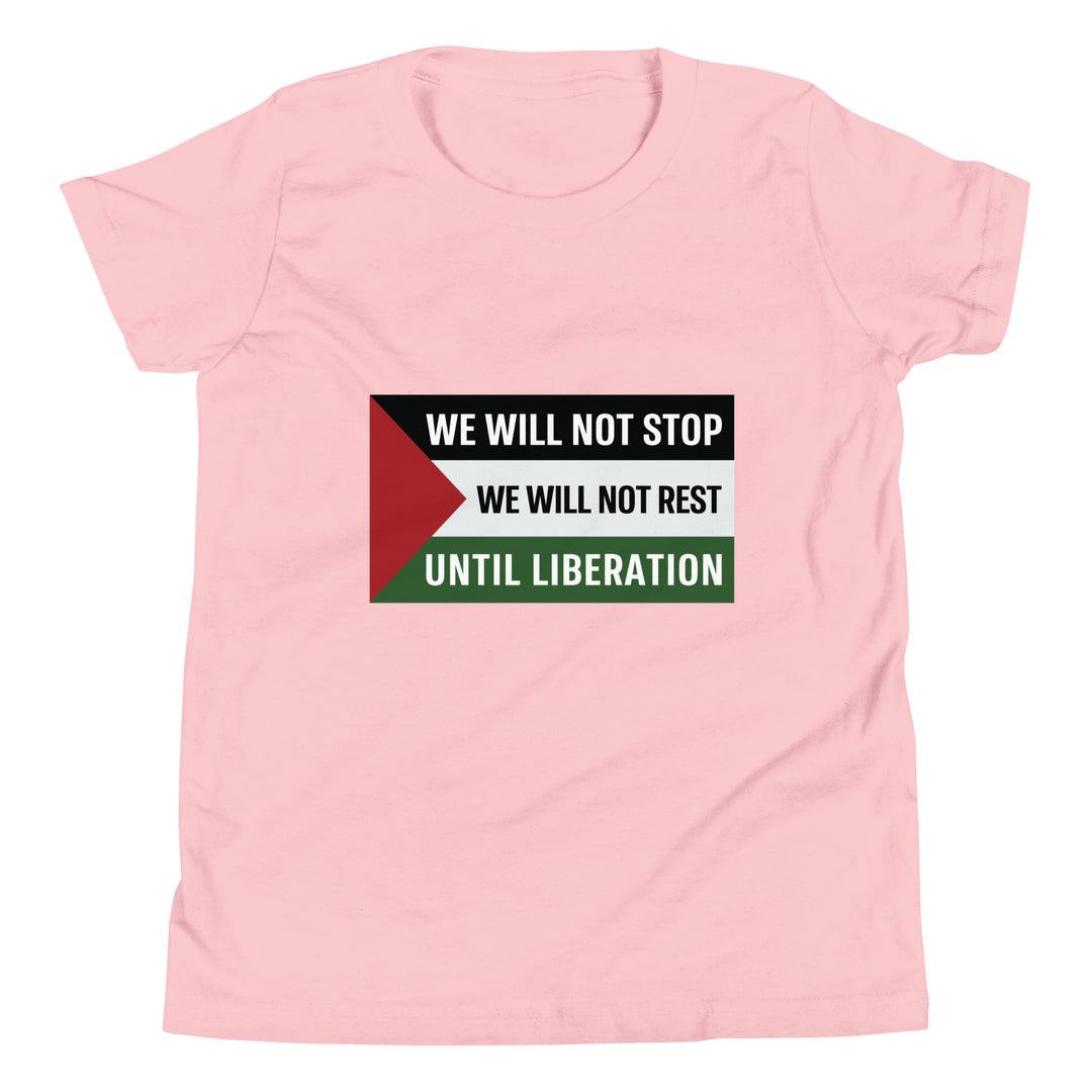 We Will Not Stop - Youth Short Sleeve T-Shirt, Pink