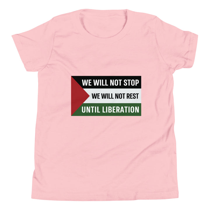 We Will Not Stop - Youth Short Sleeve T-Shirt, Pink