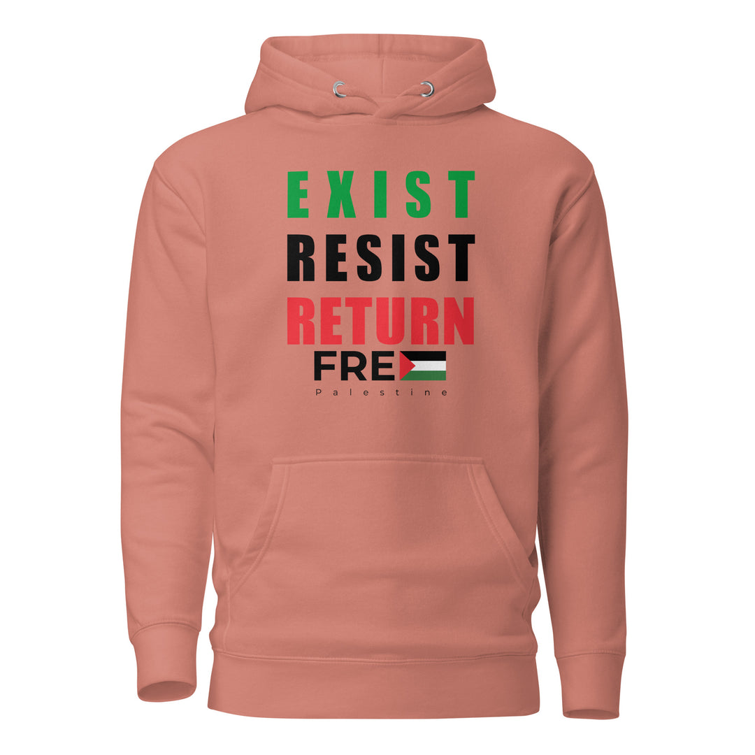 Exist Resist Return - Women Hoodie, Dusty Rose