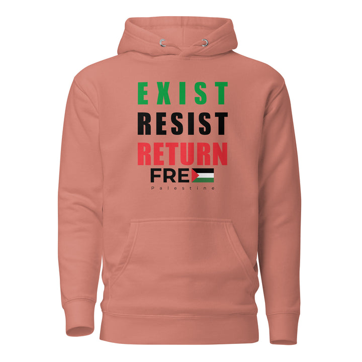 Exist Resist Return - Women Hoodie, Dusty Rose