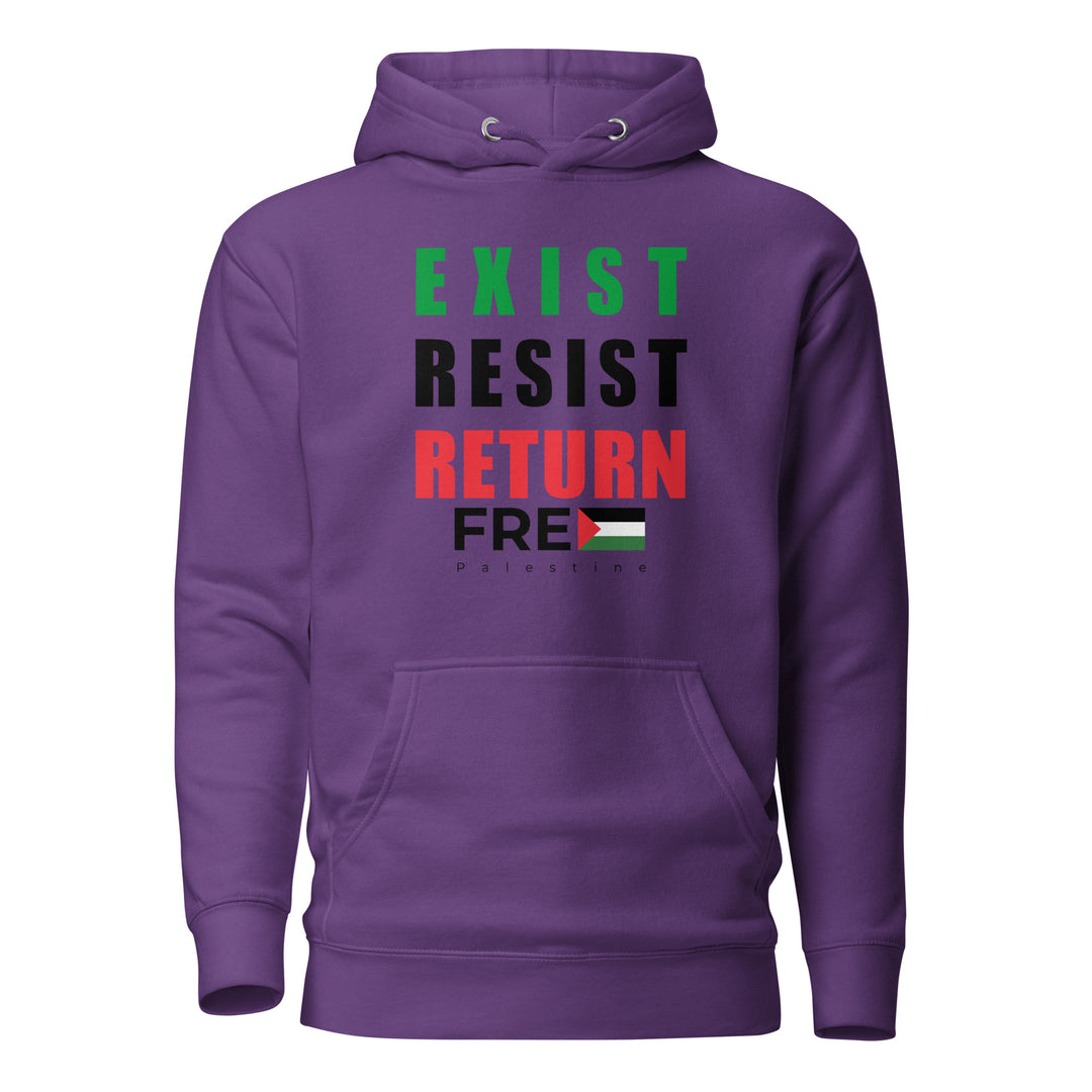 Exist Resist Return - Women Hoodie, Purple