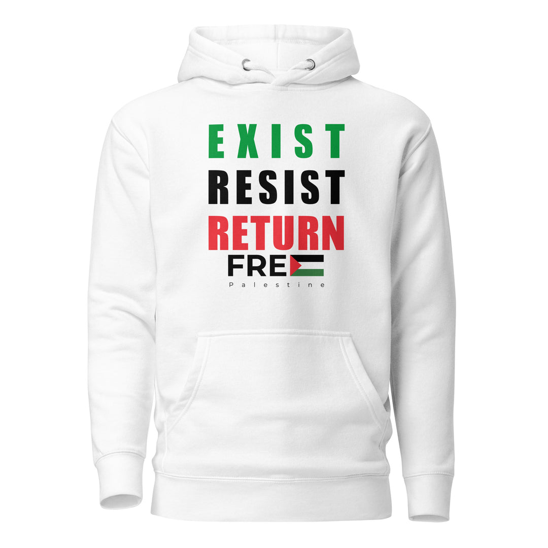 Exist Resist Return - Women Hoodie, White