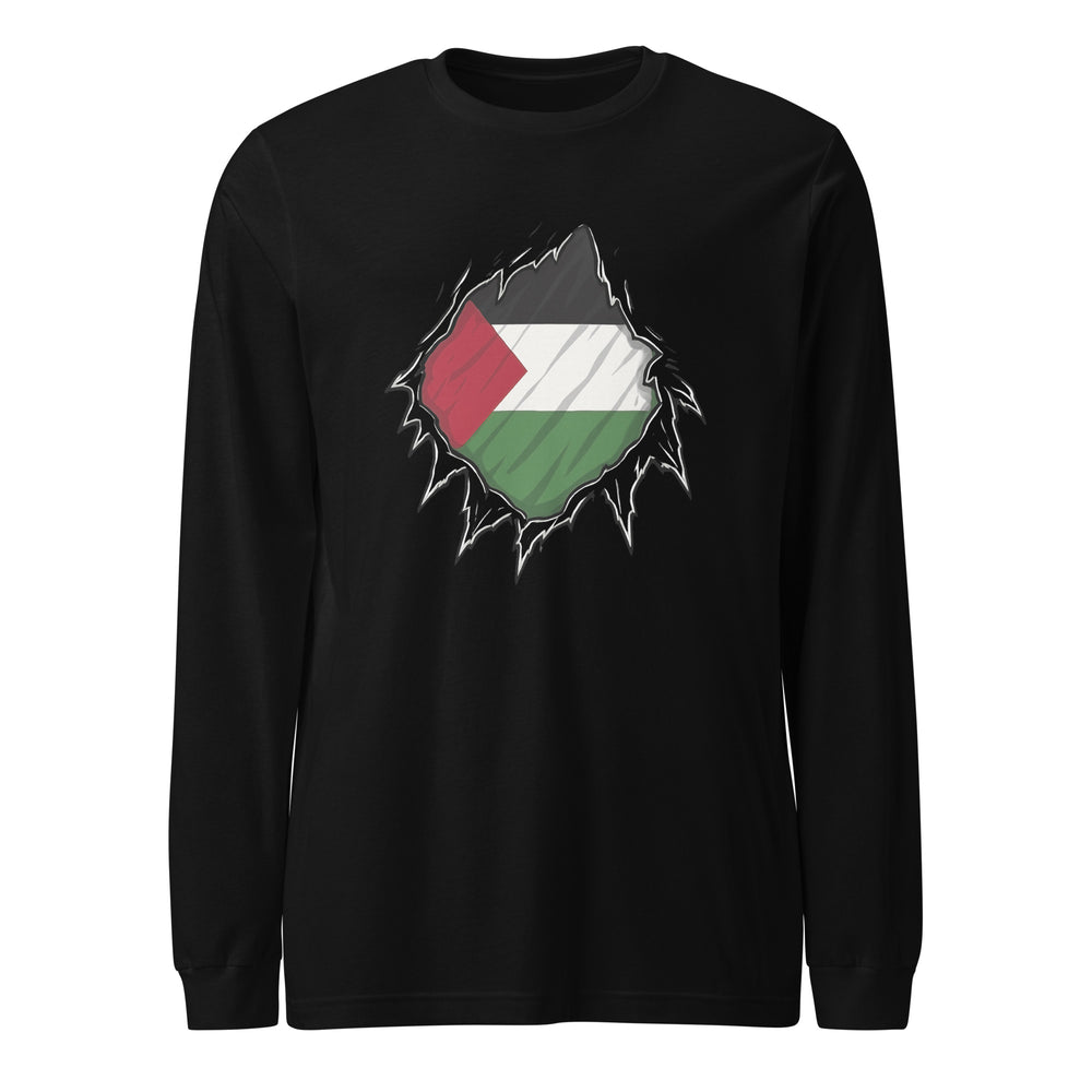Palestine Hero - Women Long Sleeve Tee, Black