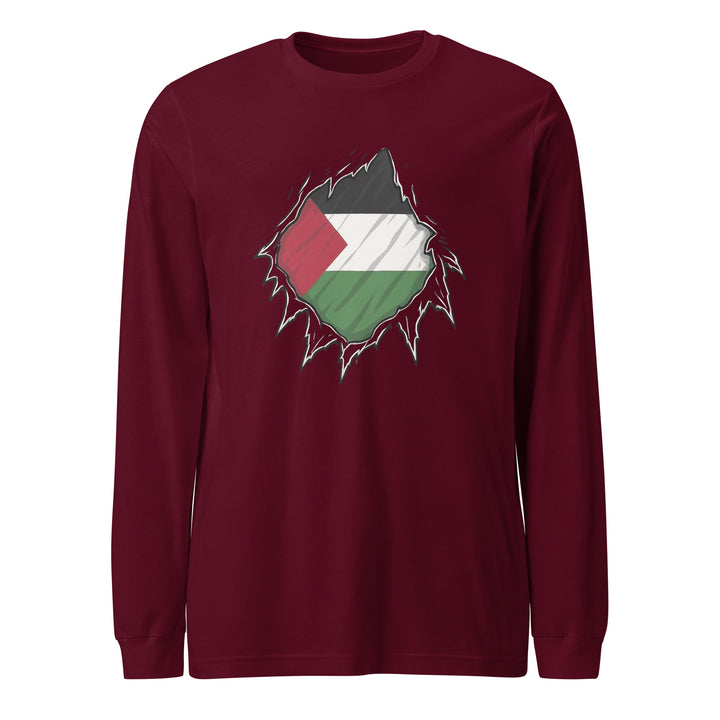 Palestine Hero - Women Long Sleeve Tee, Maroon