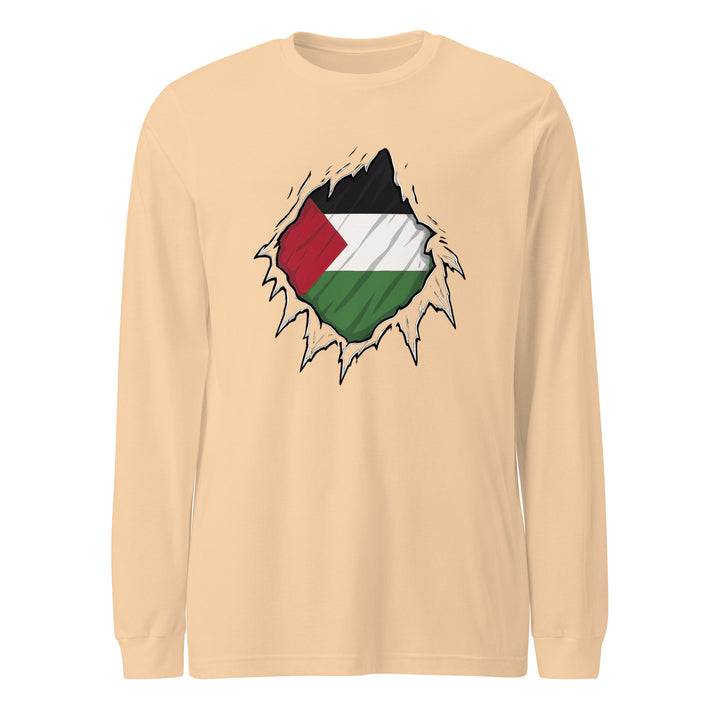 Palestine Hero - Women Long Sleeve Tee, Sand Dune