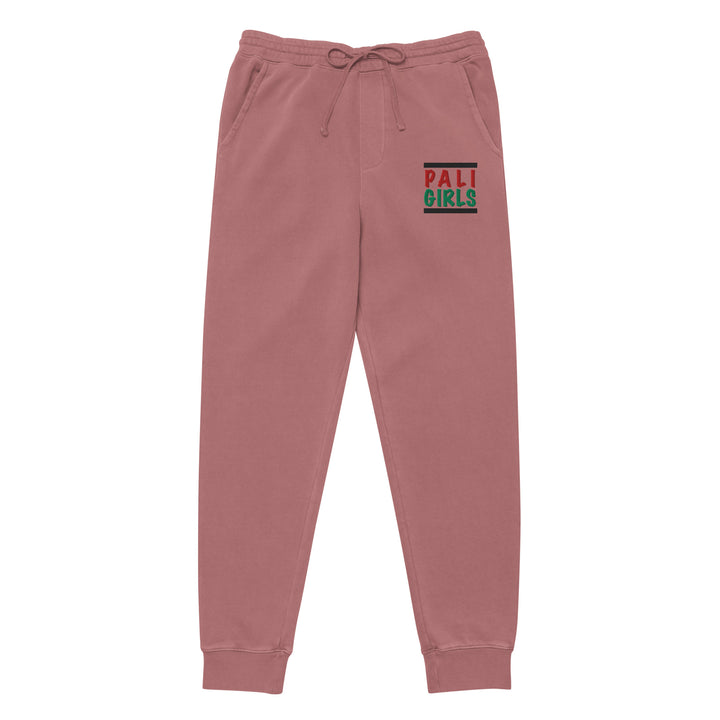 Palestinian Girls - Women Pigment-Dyed Sweatpants, Pigment Dyed Sweatpants Pigment Maroon