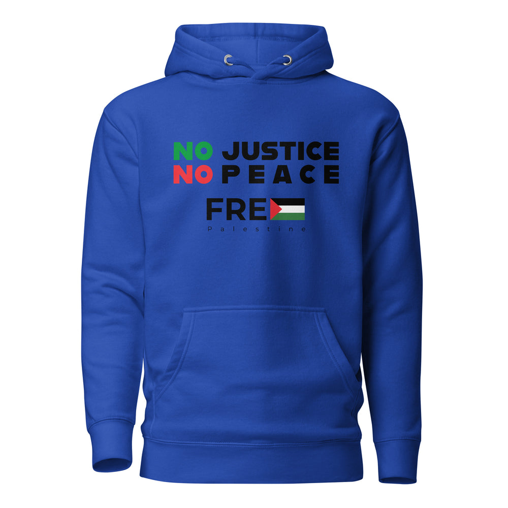 No Justice No Peace - Women’s Hoodie, Cotton Heritage M2580 I Unisex Premium Pullover Hoodie Team Royal
