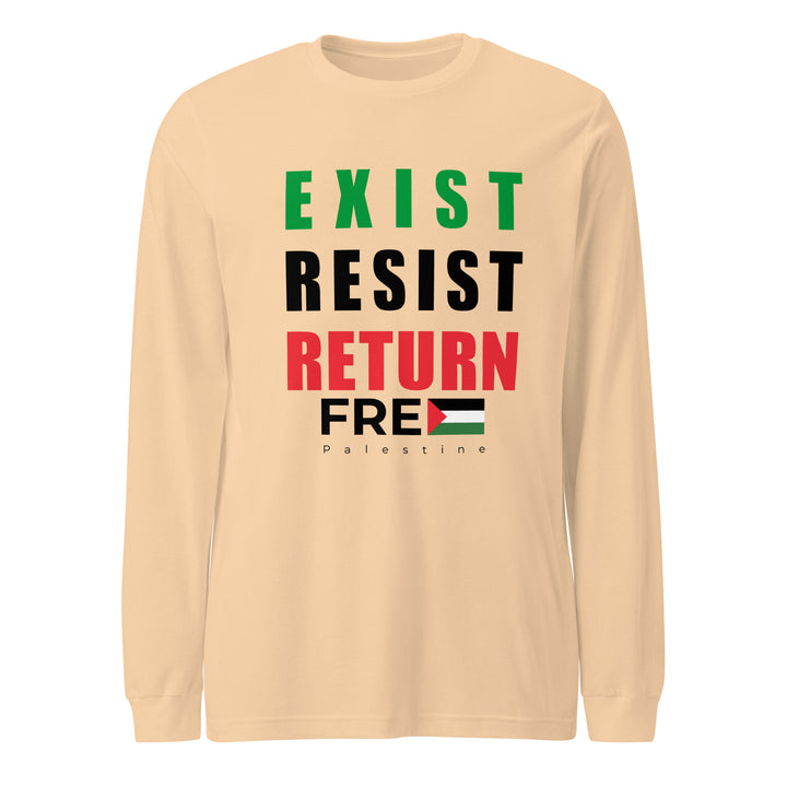 Exist. Resist. Return. - Women’s Long Sleeve Tee, Sand Dune