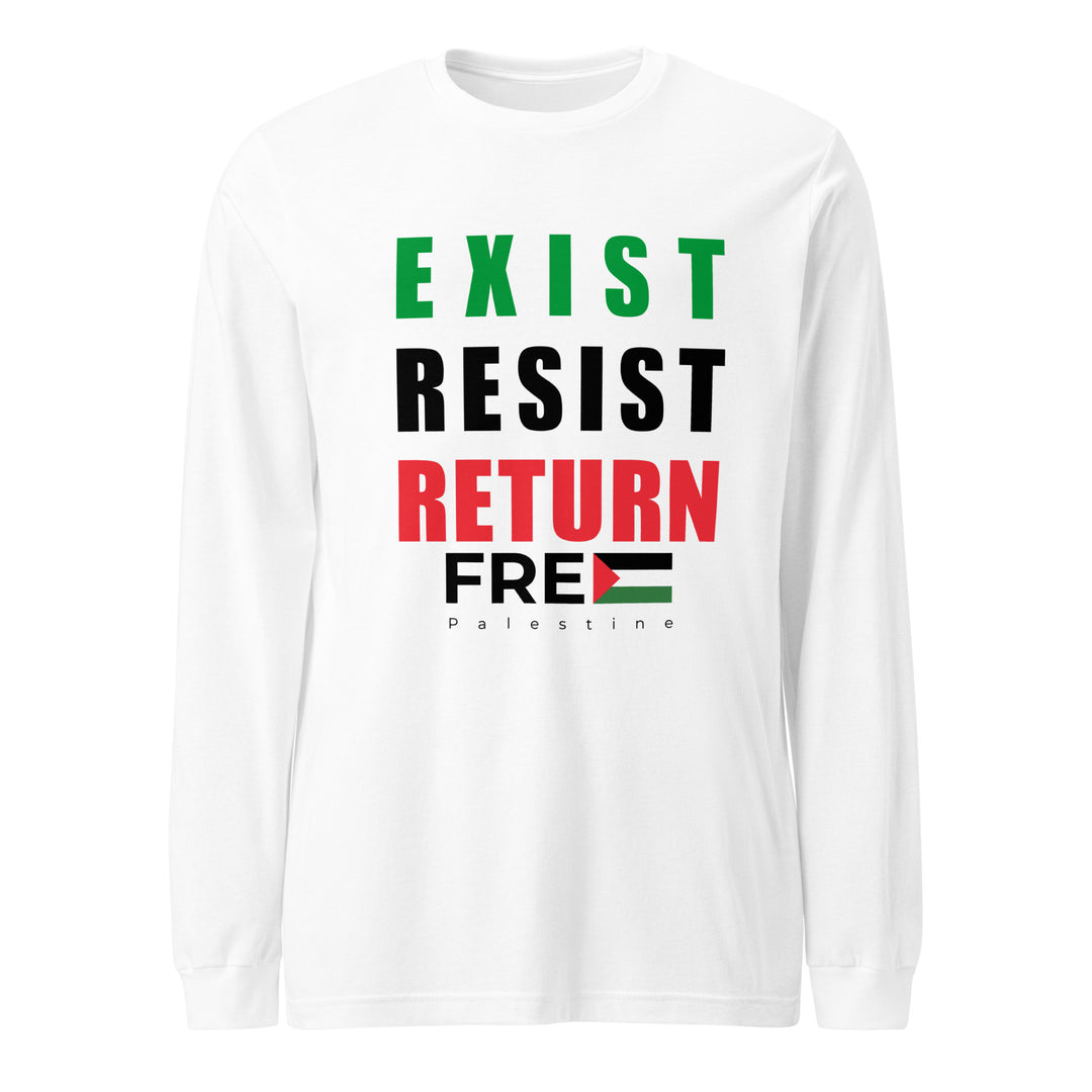 Exist. Resist. Return. - Women’s Long Sleeve Tee, White