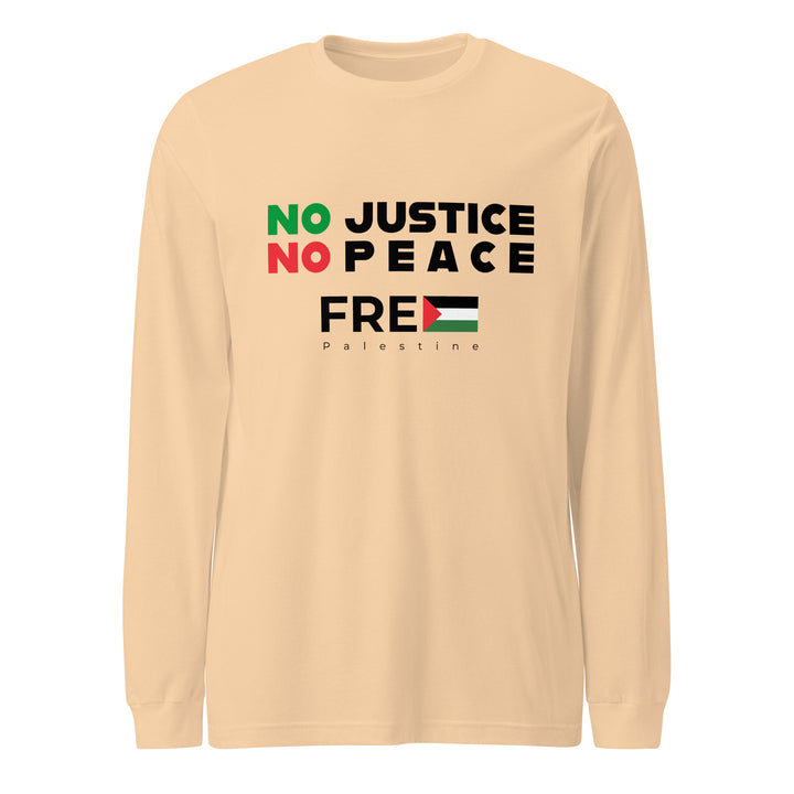 No Justice No Peace - Women’s Long Sleeve Tee, Sand Dune