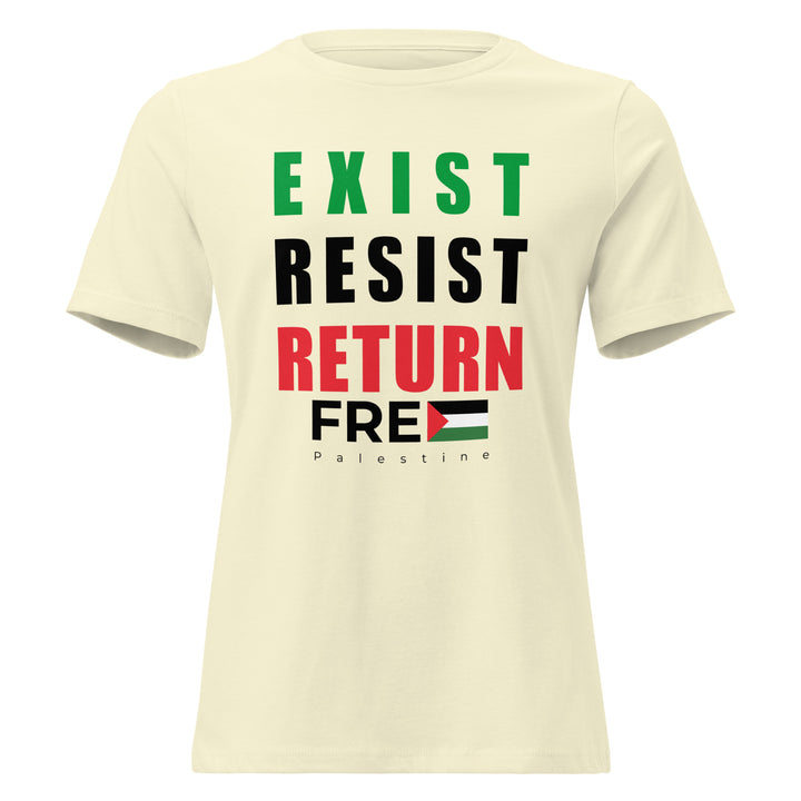 Exist. Resist. Return. - Women’s Relaxed T-Shirt, Womens Relaxed T Shirt Citron