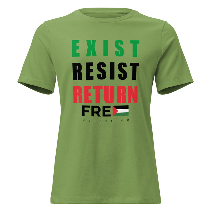 Exist. Resist. Return. - Women’s Relaxed T-Shirt, Womens Relaxed T Shirt Leaf