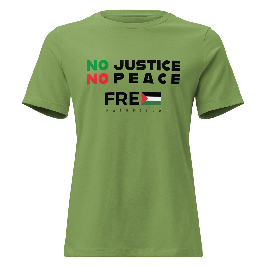 No Justice No Peace - Women’s Relaxed T-Shirt, Womens Relaxed T Shirt Leaf