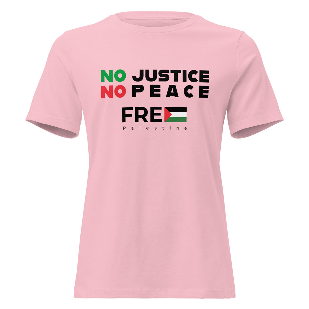 No Justice No Peace - Women’s Relaxed T-Shirt, Womens Relaxed T Shirt Pink