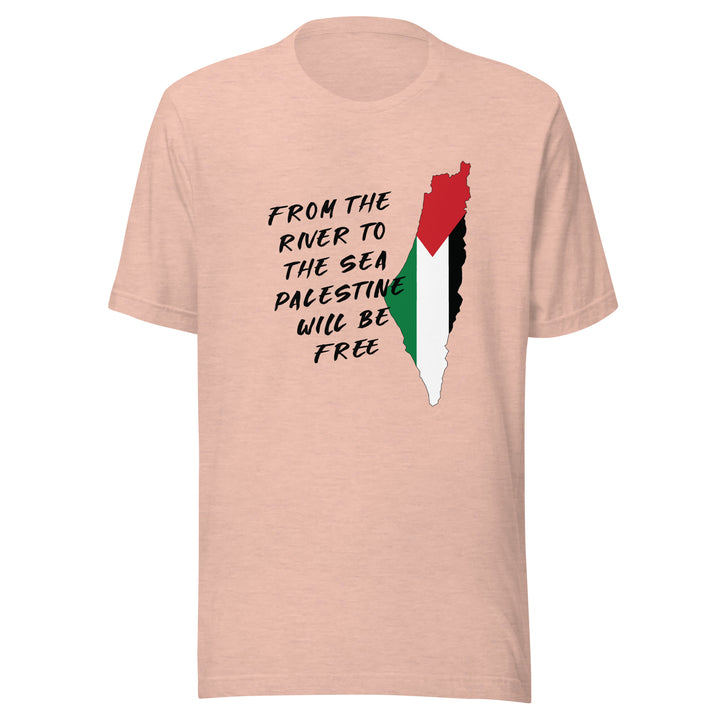 From the River to the Sea - Women’s T-Shirt, T Shirt Heather Prism Peach