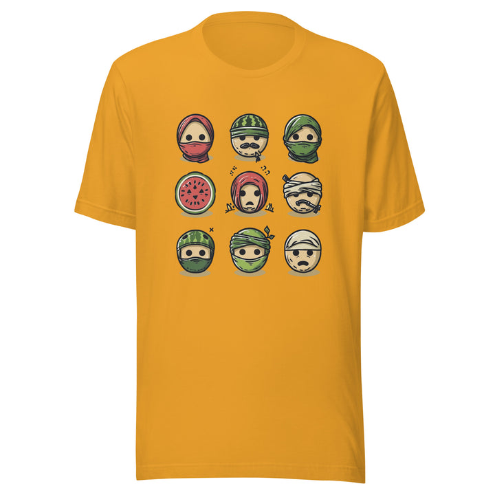 Palestine Emoji - Women’s T-Shirt, T Shirt Mustard