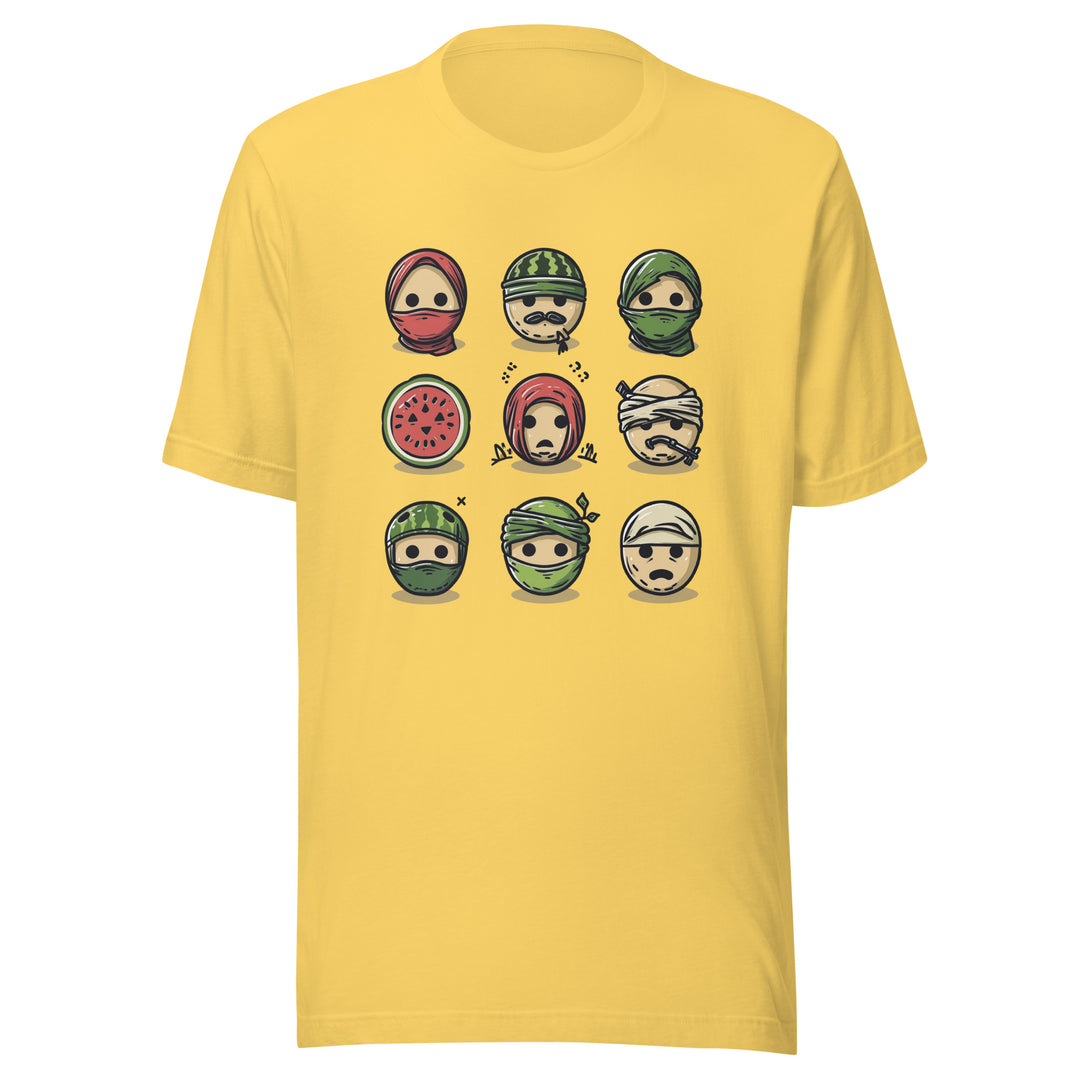 Palestine Emoji - Women’s T-Shirt, T Shirt Yellow