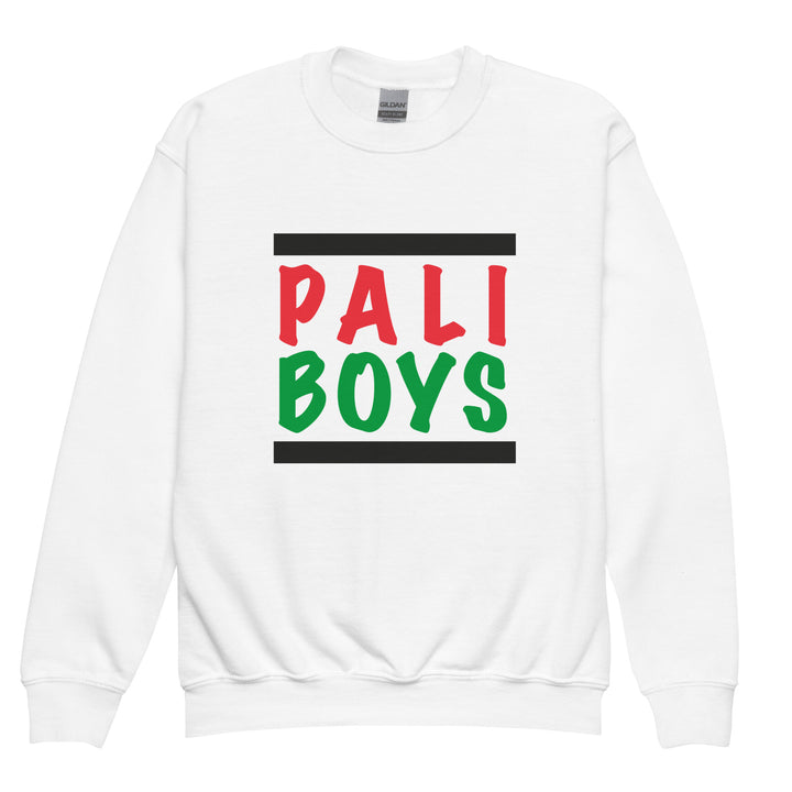 Palestinian Boys - Youth Crewneck Sweatshirt, White