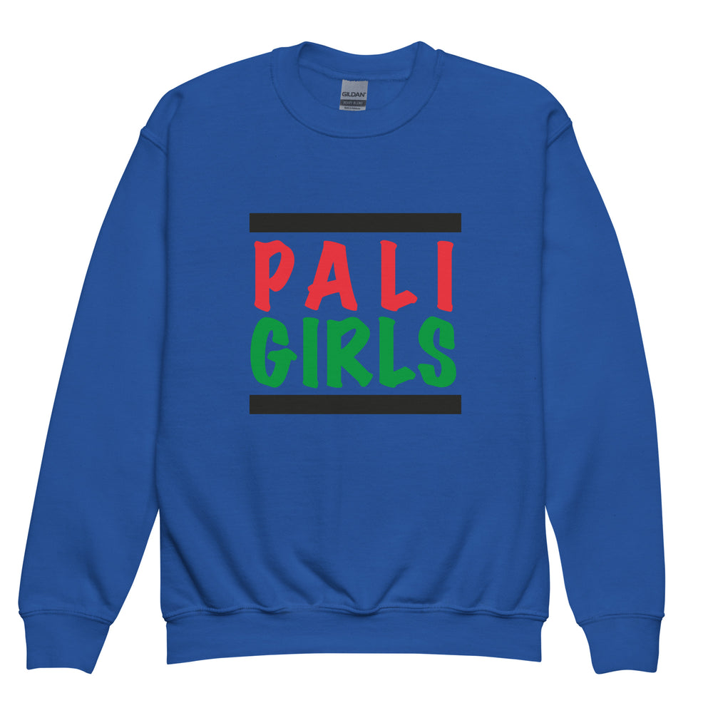 Palestinian Girls - Youth Crewneck Sweatshirt, Royal