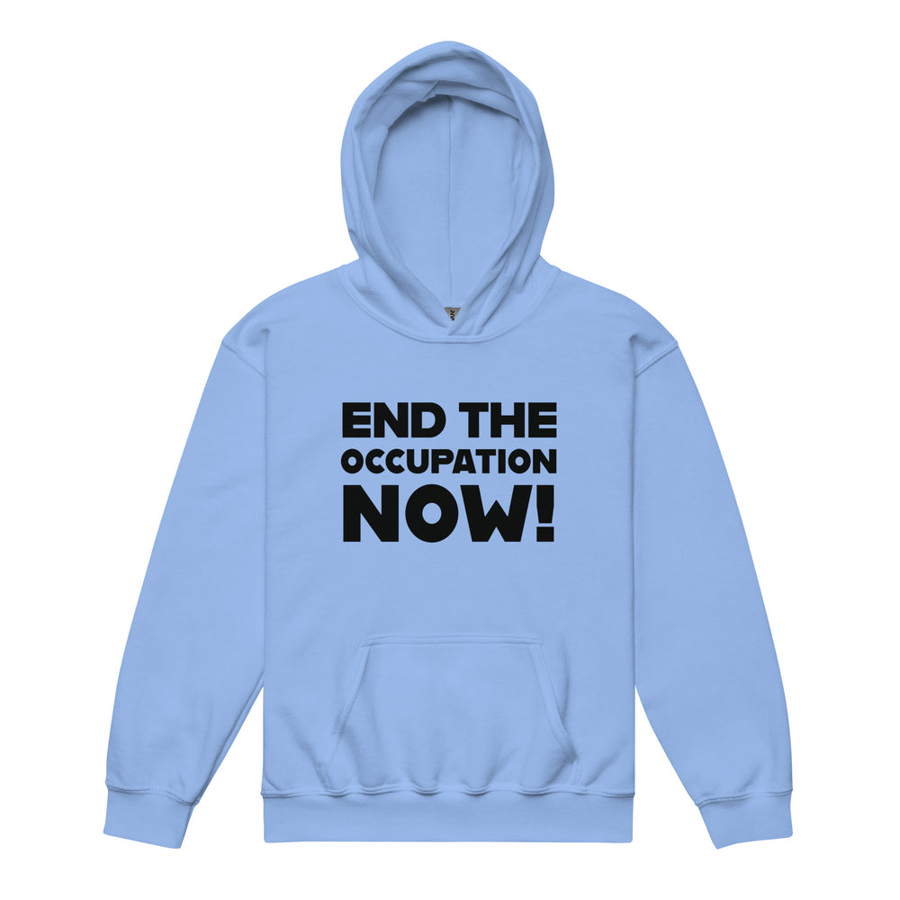 End the Occupation Now! - Youth Heavy Blend Hoodie, Carolina Blue