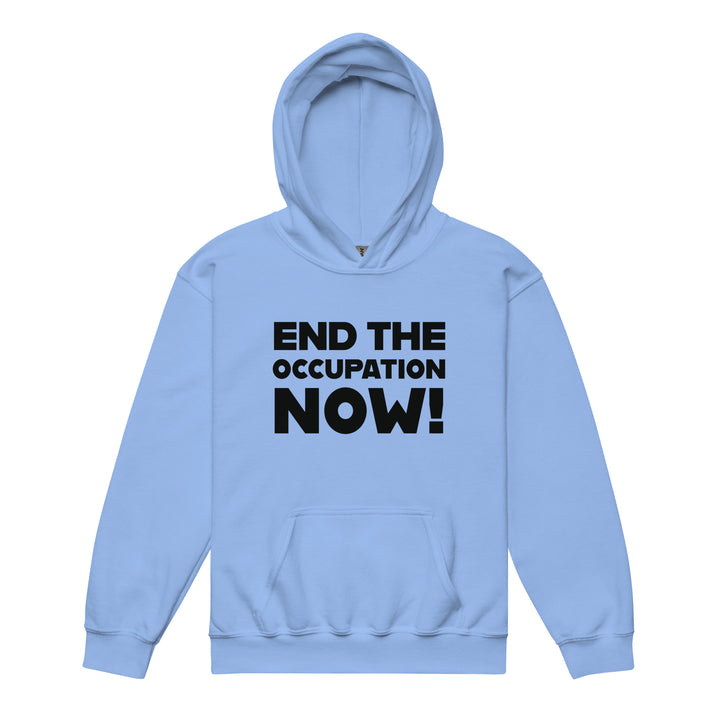 End the Occupation Now! - Youth Heavy Blend Hoodie, Carolina Blue