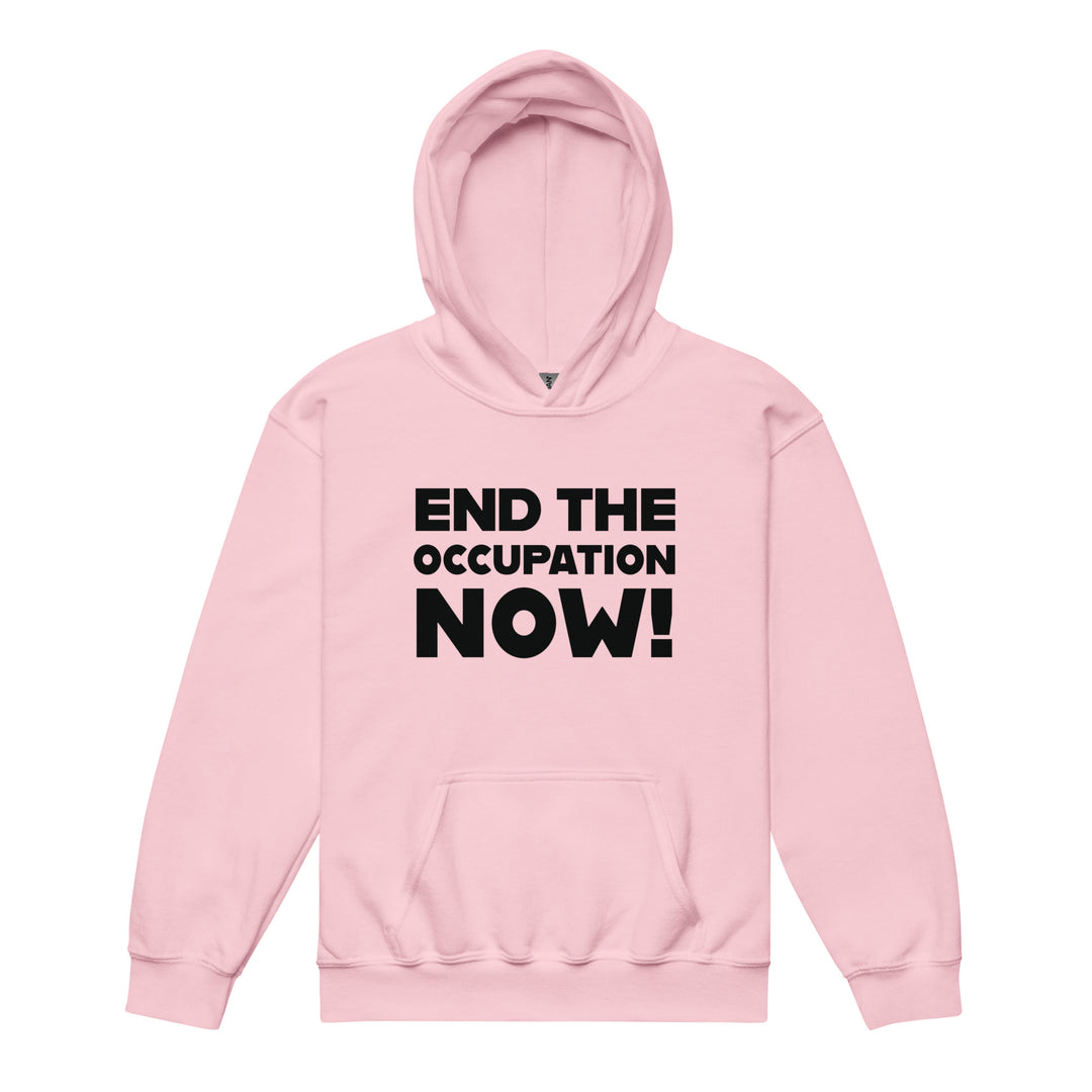 End the Occupation Now! - Youth Heavy Blend Hoodie, Light Pink