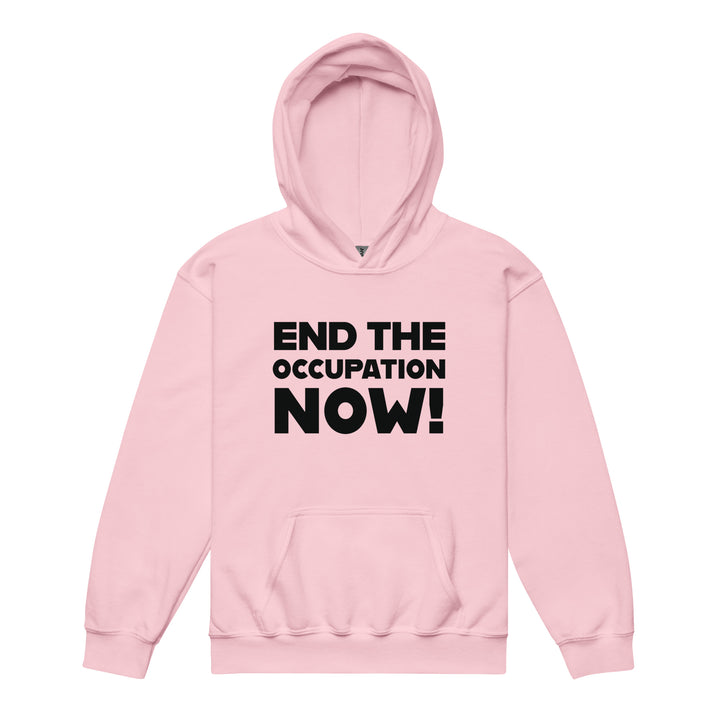 End the Occupation Now! - Youth Heavy Blend Hoodie, Light Pink
