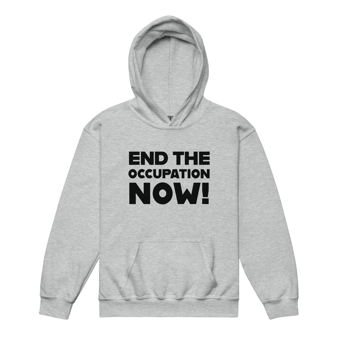 End the Occupation Now! - Youth Heavy Blend Hoodie, Sport Grey