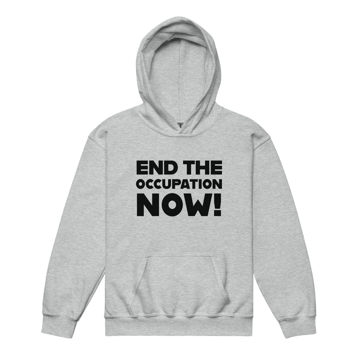 End the Occupation Now! - Youth Heavy Blend Hoodie, Sport Grey