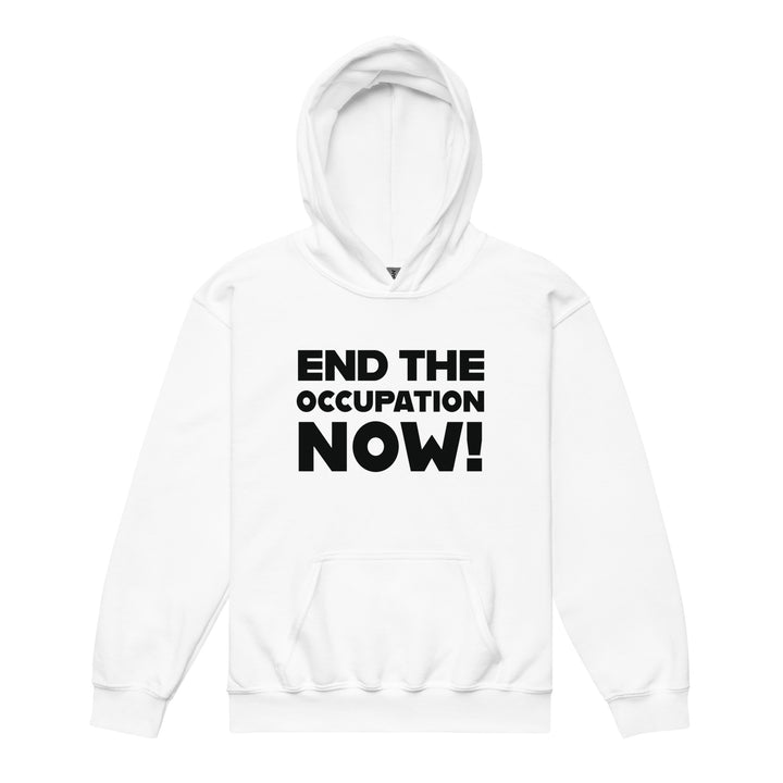 End the Occupation Now! - Youth Heavy Blend Hoodie, White