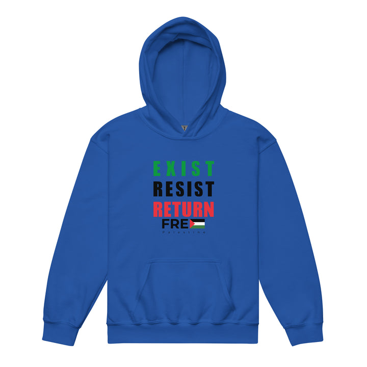 Exist. Resist. Return. - Youth Heavy Blend Hoodie, Royal